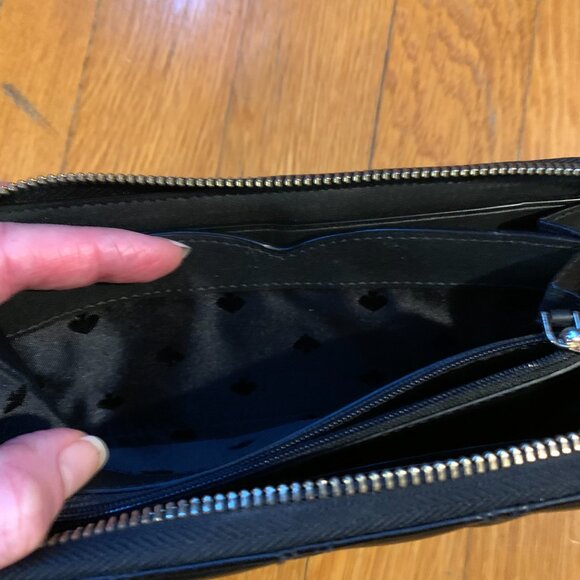 Kate Spade Natalia Quilted Leather Large Wallet | Black - Picture 6 of 8